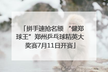 拼手速抢名额 “健郑球王”郑州乒乓球精英大奖赛7月11日开赛